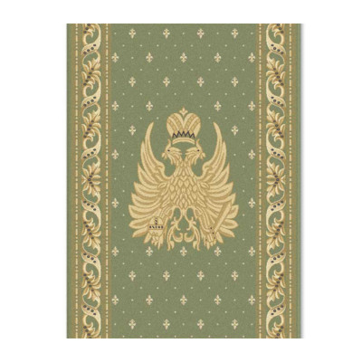 Covor sintetic Colectia Atlas 8766-1-41366, Verde/Bej, design Clasic