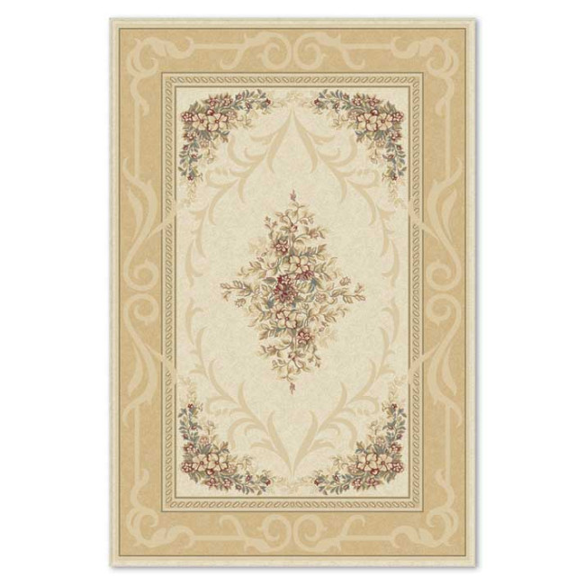 Covor din Lana Naturala 100%, Colectia Premium 2618-1-51053, Design Clasic