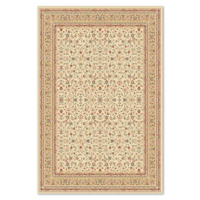 Covor din lana Colectia Premium 2776-1-53333, Bej/Rosu, design Clasic