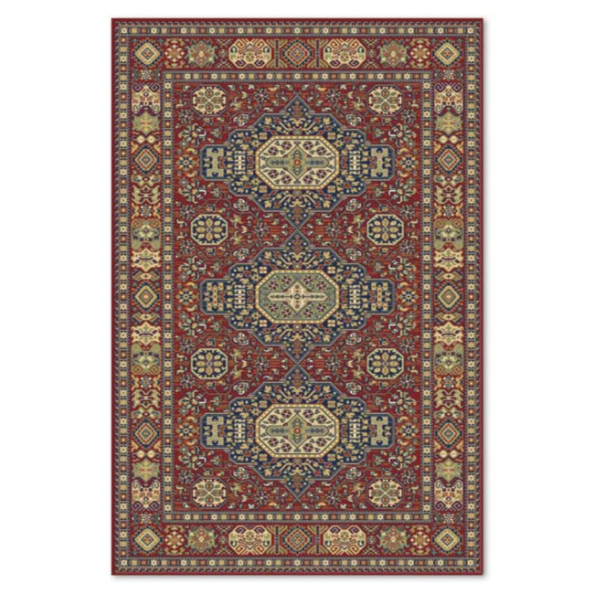 Covor sintetic Colectia Atlas 2656-1-41355, Rosu/Bej/Albastru, design Oriental