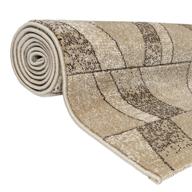 Covor sintetic colectia Soho 1167-1-18455, Bej/Maro, design Geometric