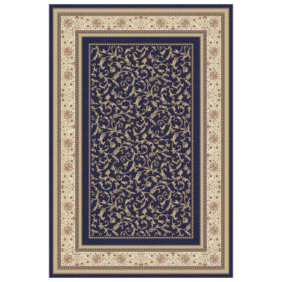 Covor din lana 100% Bella 2904-1-51081, Albastru, Design Clasic