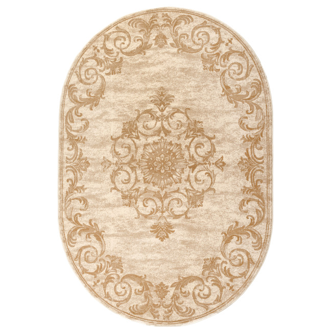 Covor sintetic Atlas 8709-2-41333, Crem/Bej, Floral