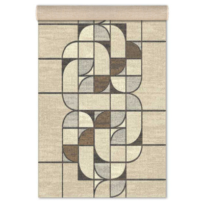 Traversa sintetica Matrix 7907-4-18455, Bej/Maro, Geometric