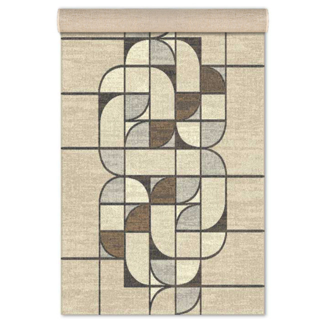 Traversa sintetica Matrix 7907-4-18455, Bej/Maro, Geometric