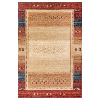 Covor sintetic Colectia Atlas 7082-1-41335, Rosu/Bej/Albastru, design Traditional