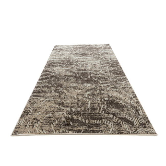 Covor sintetic Geo 1236-1-44022, Maro/Bej, design Modern
