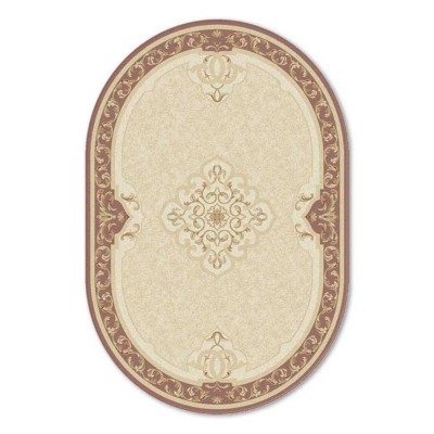Covor lana Premium, 6767-2-51037, bej/Roz, model clasic,
