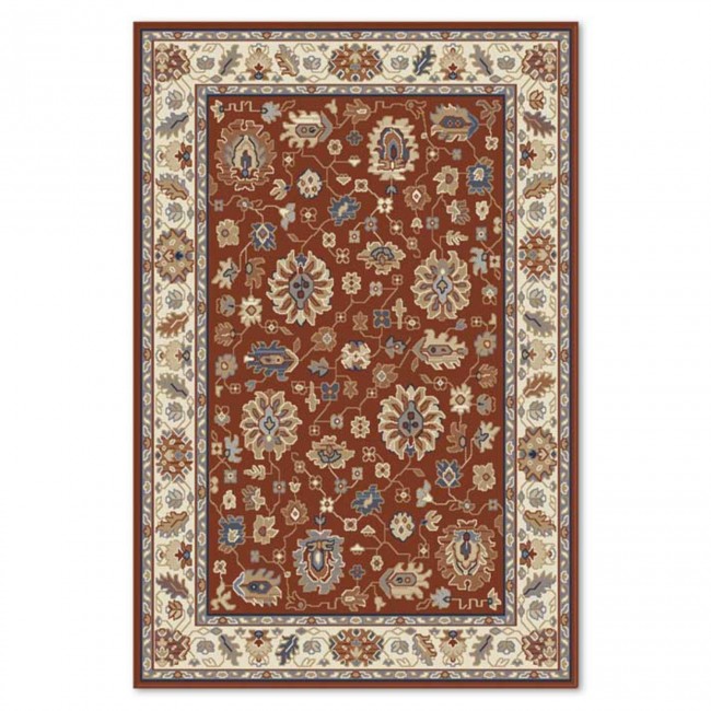 Covor lana Carisma 7946-1-52955, Caramiziu/Bej, Clasic