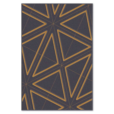 Covor sintetic Colectia Soho 1948-1-16944, Gri inchis/Galben, design Geometric