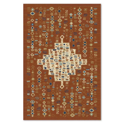 Covor sintetic Colectia Atlas 8695-1-41655, Maro/Bej, design Modern