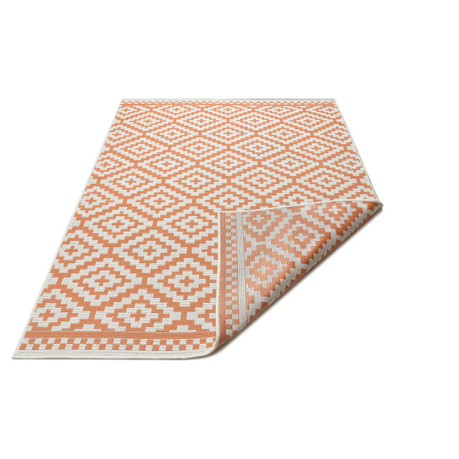 Covor sintetic Flat 8969-1-24042, Portocaliu, design Geometric