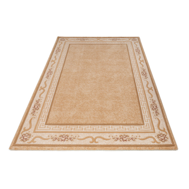 Covor din lana naturala 100%, Premium 7745-1-51035, Bej, Design Clasic