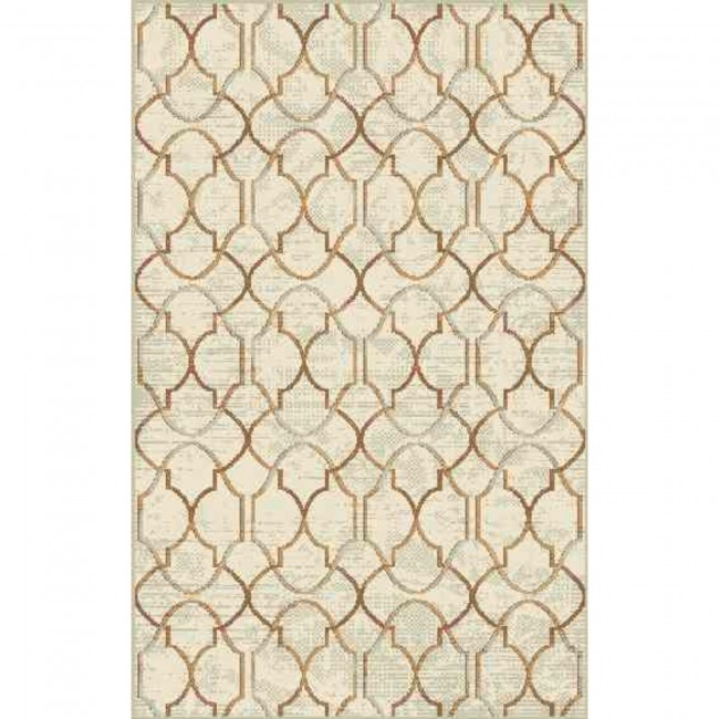 Covor lana Prima, 7905-1-52822, Bej/Maro, model geometric