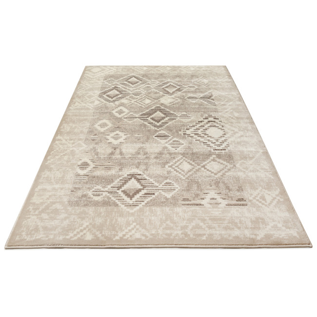 Covor sintetic Delta 8705-1-43255,  Gri/Bej/Maro, design  Geometric