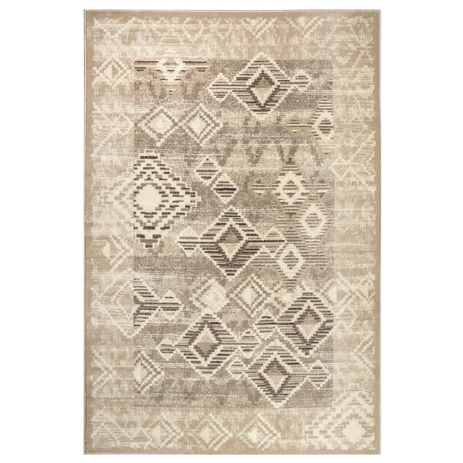 Covor sintetic Delta 8705-1-43255,  Gri/Bej/Maro, design  Geometric