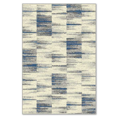 Covor sintetic colectia Matrix 5810-1-18211, Albastru/Crem, design Modern