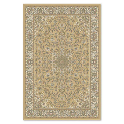 Covor din lana Bella 6942-1-51055, Verde/Bej, design Clasic