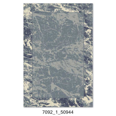 Covor din lana Bella 7092-1-50944, Gri/Albastru, design Modern