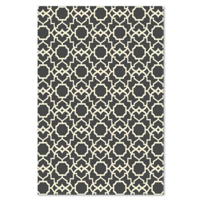 Covor sintetic Matrix 8544-1-16844, Albastru/Crem, design Geometric