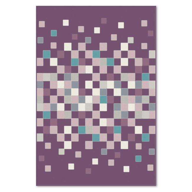 Covor sintetic Matrix 5598-1-15544, Mov/Albastru/Gri, design Geometric