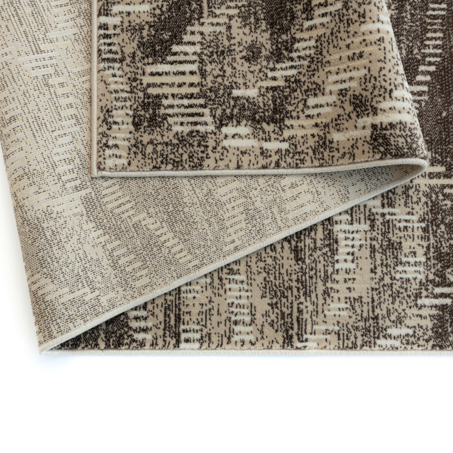 Covor sintetic Geo 1236-1-44022, Maro/Bej, design Modern