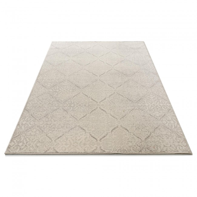 Covor lana Prima, 7291-1-52042, Gri/Crem, model geometric