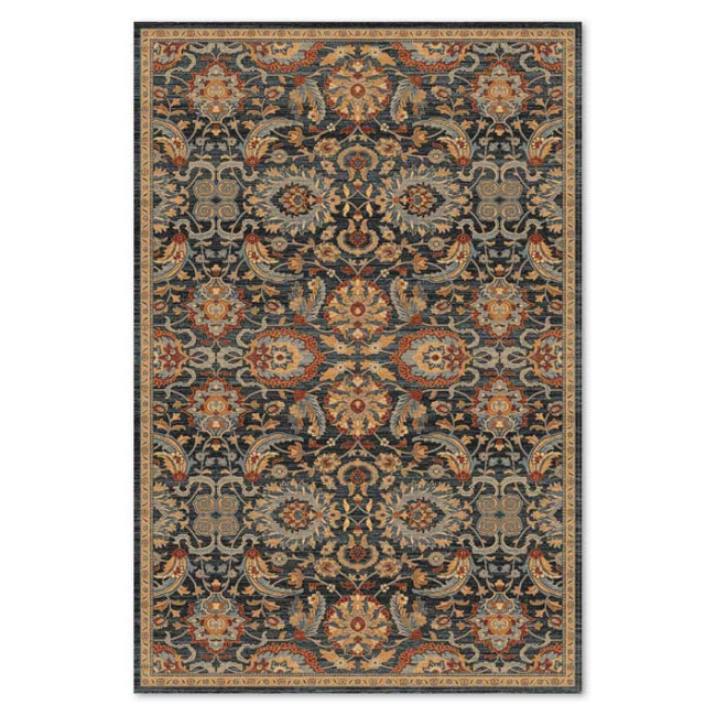 Covor din lana Bella 1403-1-53511, Bej/Albastru/Caramiziu, design Oriental