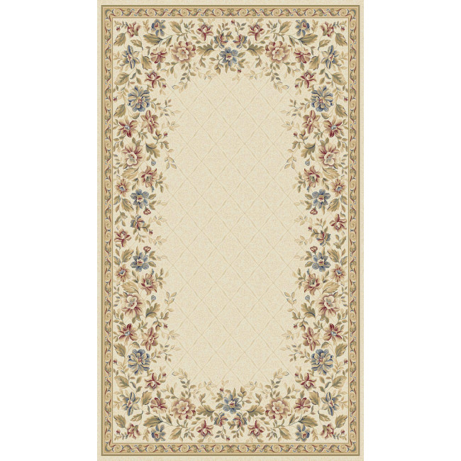 Covor din lana naturala 100%, Bella 7740-1-51053, Crem , Design Clasic