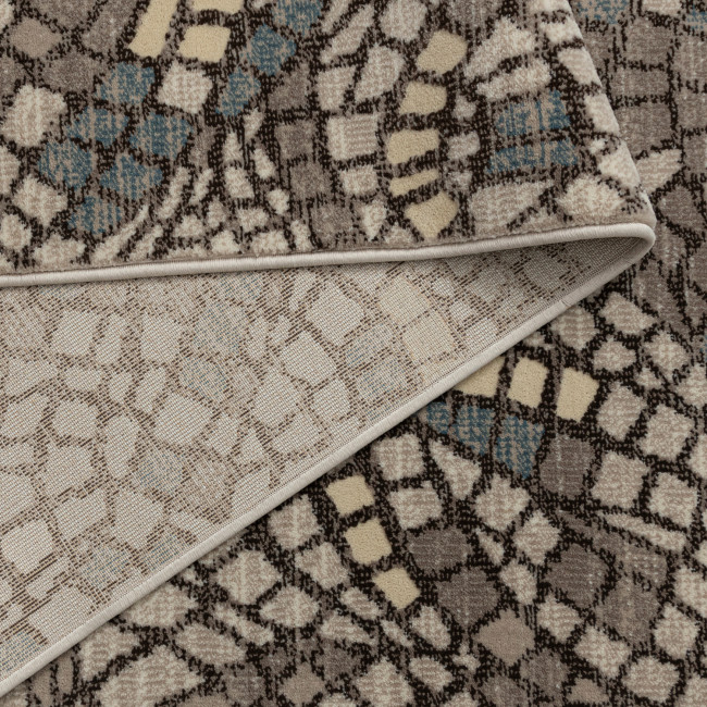 Covor sintetic colectia Geo 7885-1-43255,  Bej/Gri, design  Abstract