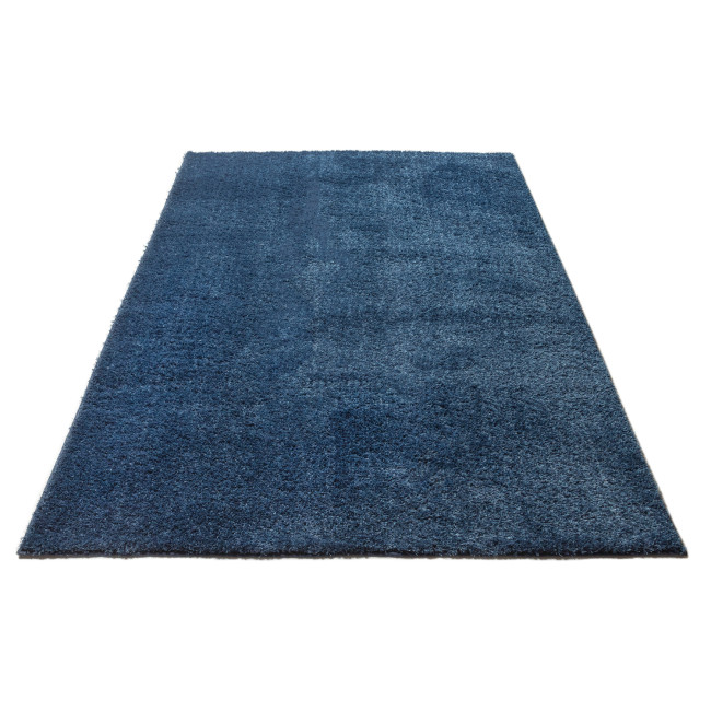 Covor sintetic pufos Panda 1039-1-63500, Albastru inchis, Shaggy