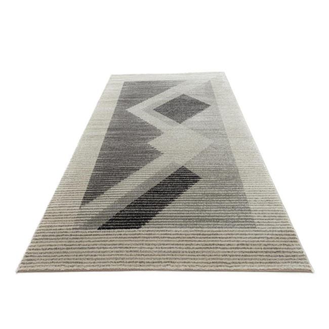 Covor sintetic colectia Matrix, 4945-1-18433, Gri inchis, design modern,
