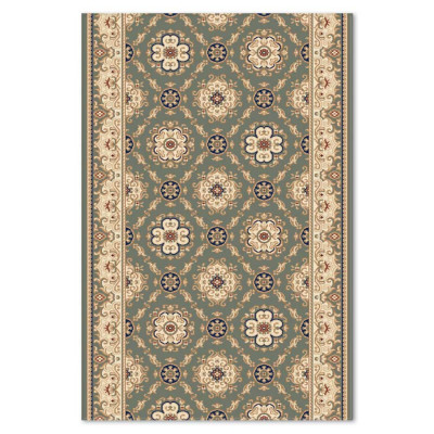 Traversa sintetica Atlas 8035-4-41366, Verde/Bej, design Clasic