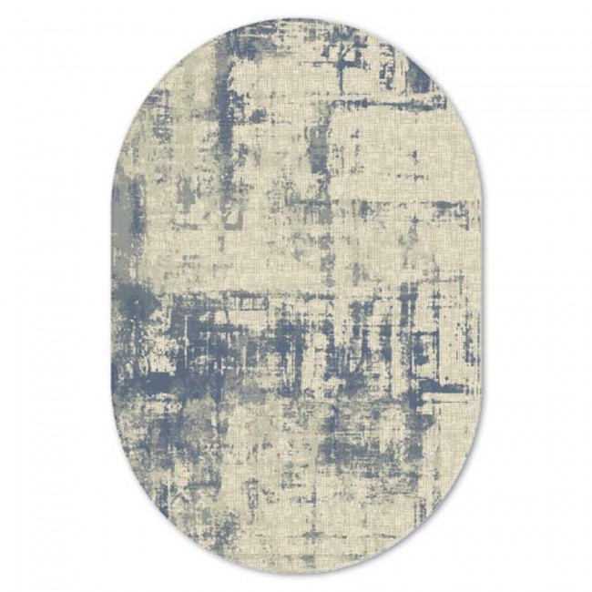 Covor lana Bella, 7005-2-51955, Albastru/Bej, model abstract