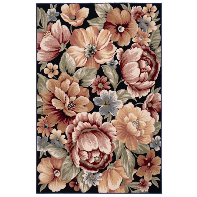 Covor din lana 100% Bella 7091-1-51011, Rosu, Floral