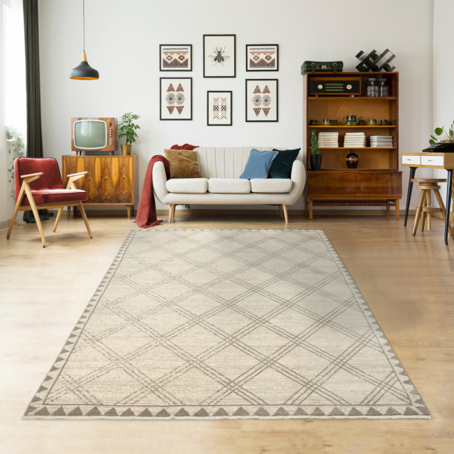 Covor sintetic Atlas R 5977-1-43735, Bej, Geometric