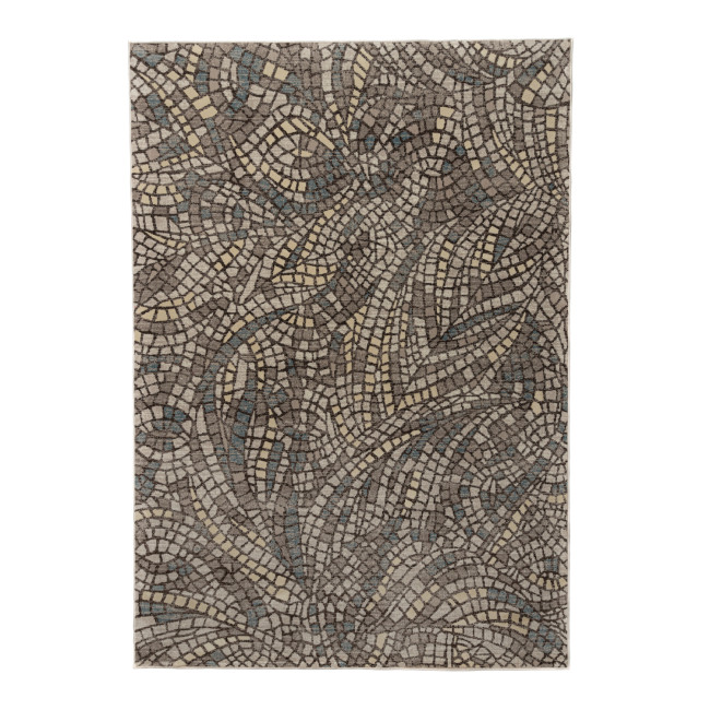Covor sintetic colectia Geo 7885-1-43255,  Bej/Gri, design  Abstract