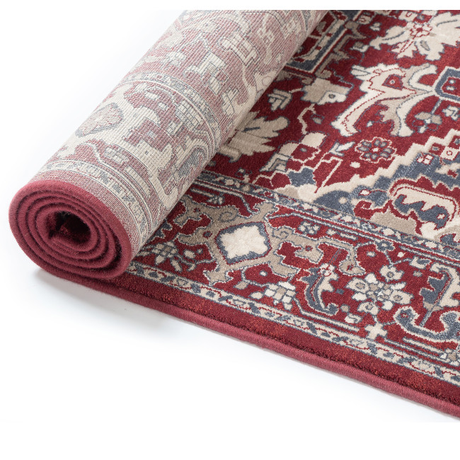 Covor din lana Bella 2886-1-50988, Rosu/Gri/bej, design Oriental