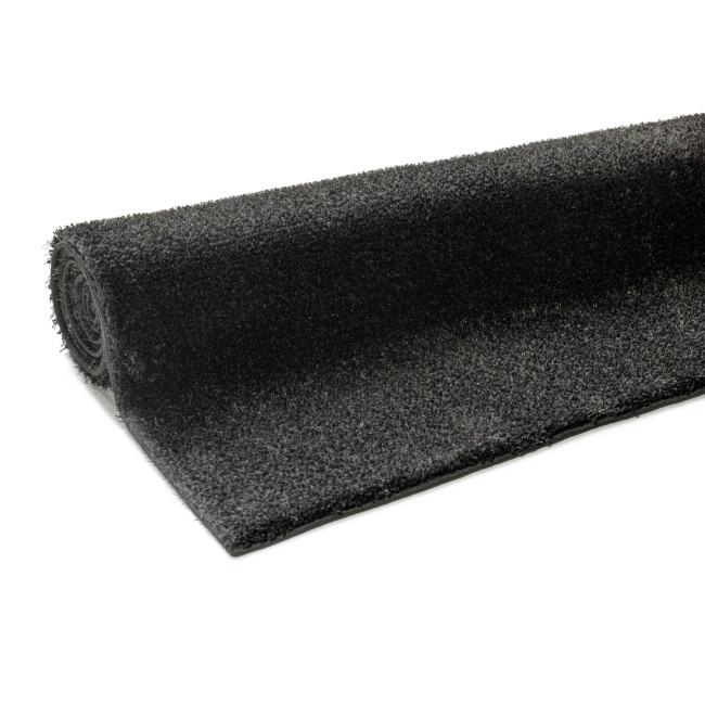 Covor sintetic pufos Panda 1039-1-32100, Negru/Maro, Shaggy