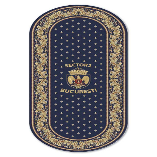 Covor sintetic Atlas 8722-2-41311, Albastru, Clasic