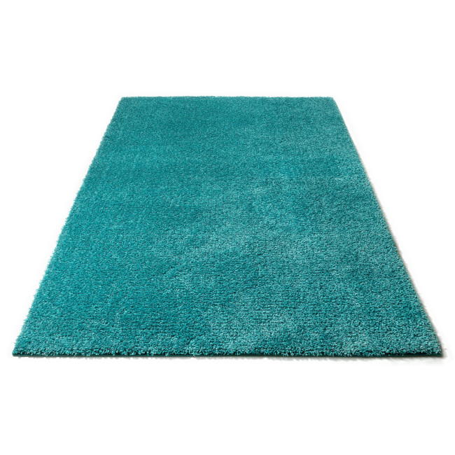 Covor pufos uni, Panda 1039-1-66900, Albastru/Turcoaz, design Shaggy