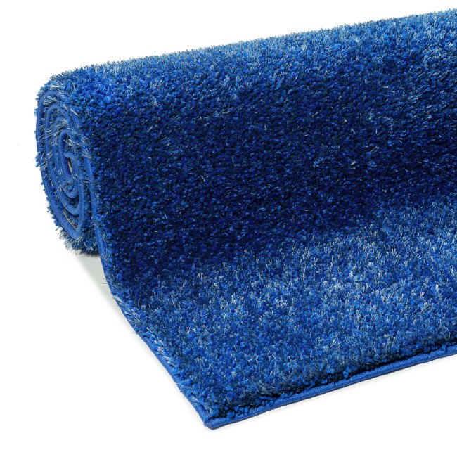Covor sintetic pufos Panda 1039-1-67000, Albastru, Shaggy