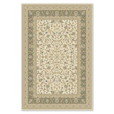 Covor din lana Bella 7723-1-51083, Verde/Crem, design Clasic