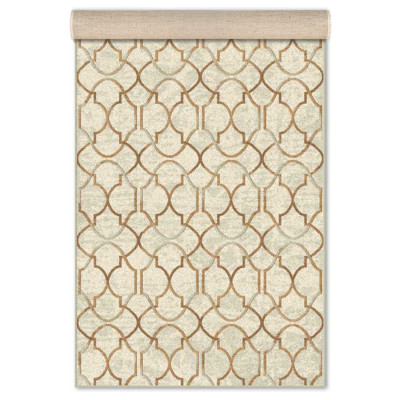 Traversa lana Prima 7905-4-52822, Bej/Maro, Geometric