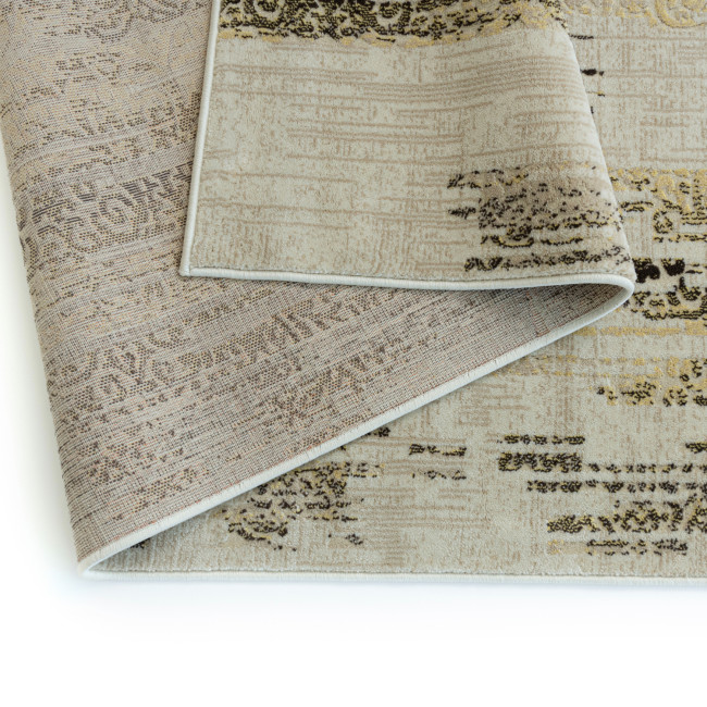 Covor sintetic Geo 4973-1-44011, Maro/Bej/Galben, design Modern