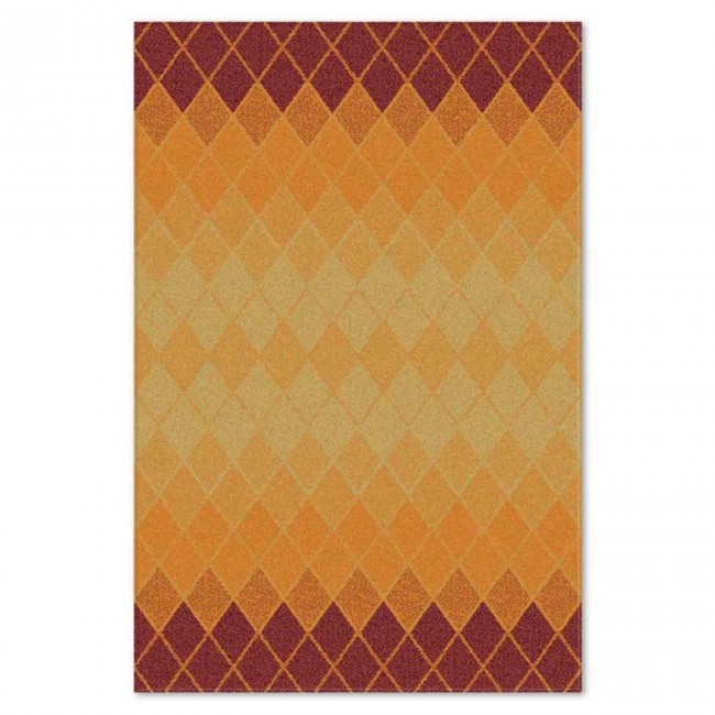 Covor sintetic colectia Matrix, 1850-1-16522, Orange/Caramiziu, design modern,