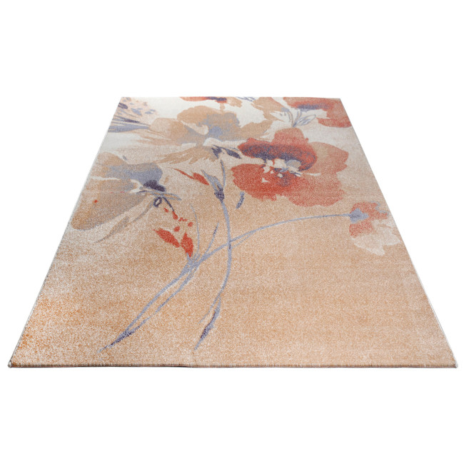Covor sintetic Matrix 5788-1-17933, Rosu/Bej/Albastru, design Floral
