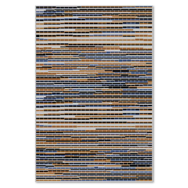 Traversa sintetica Flat Low 4883-4-24455, Albastru/Orange, Modern