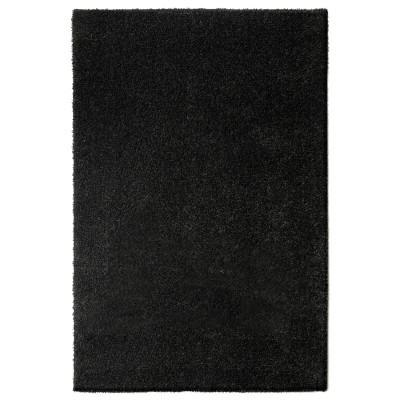 Covor pufos uni, Panda 1039-1-32100, Negru/Maro, design Shaggy