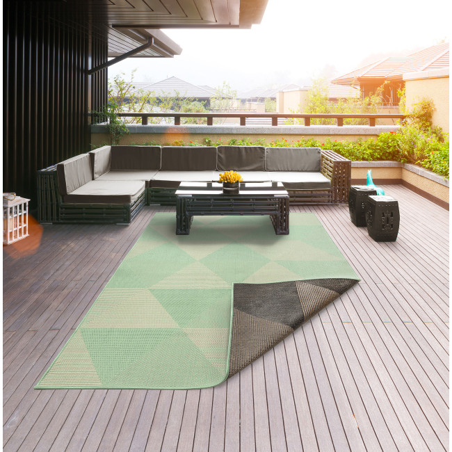 Covor sintetic Flat 4889-1-23544, Verde, design Modern